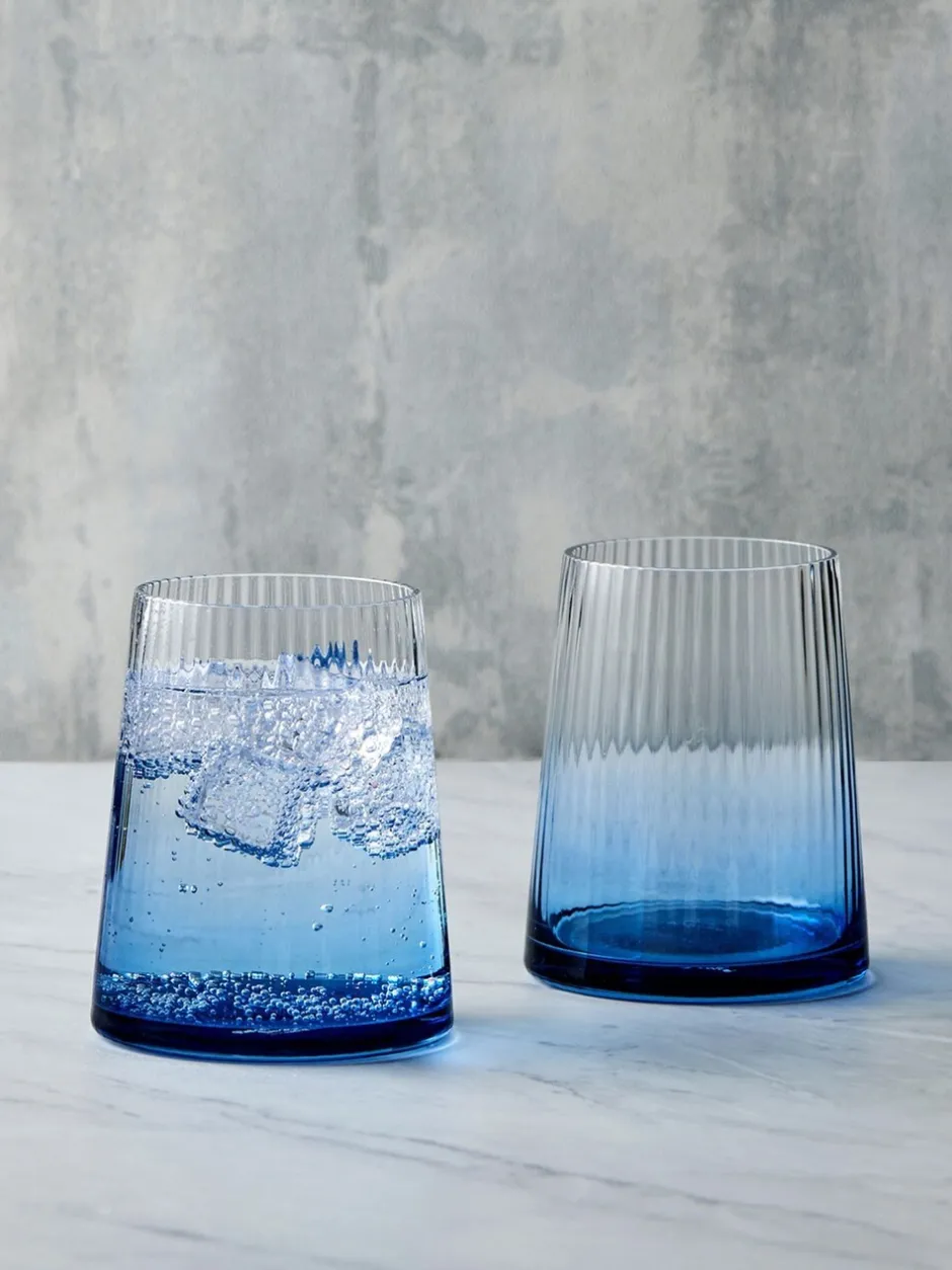 Glas|Anton Studio Designs set van 2 Empire DOF Blauw