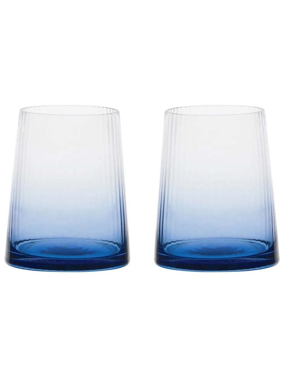Glas|Anton Studio Designs set van 2 Empire DOF Blauw