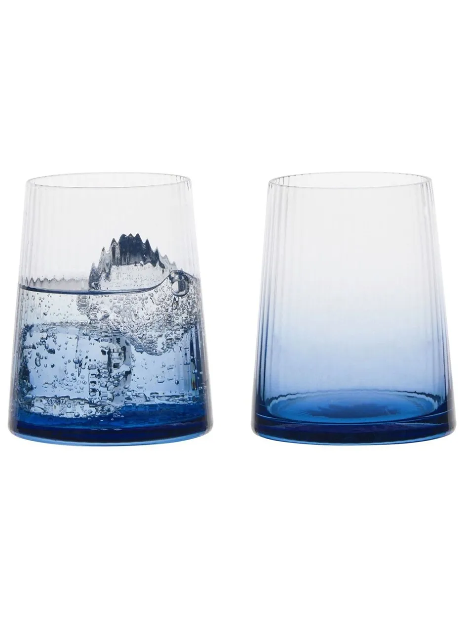 Glas|Anton Studio Designs set van 2 Empire DOF Blauw