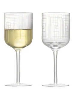 Glas|Anton Studio Designs Set van 2 Maze Wijnglazen