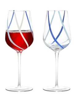 Glas*Anton Studio Designs Set van 2 Rio wijnglazen Azuur