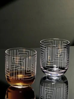 Glas|Anton Studio Designs set van 2 Maze DOF tumblers