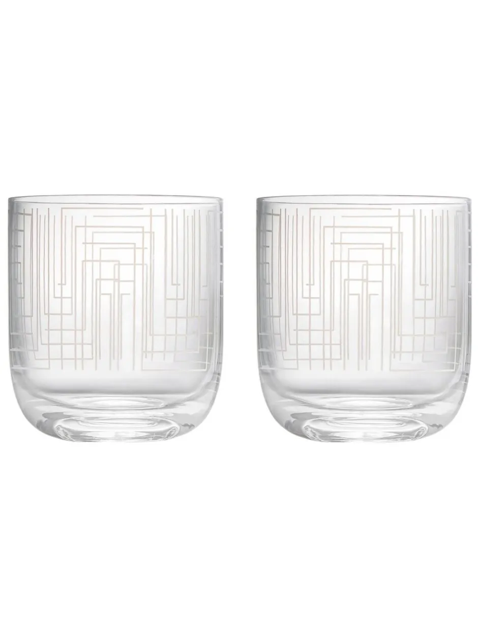 Glas|Anton Studio Designs set van 2 Maze DOF tumblers