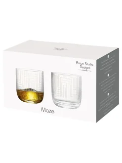 Glas|Anton Studio Designs set van 2 Maze DOF tumblers