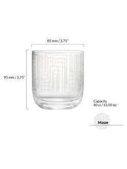Glas|Anton Studio Designs set van 2 Maze DOF tumblers