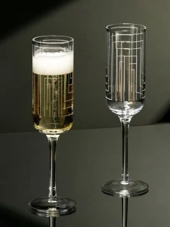 Glas*Anton Studio Designs set van 2 Maze champagneflûtes