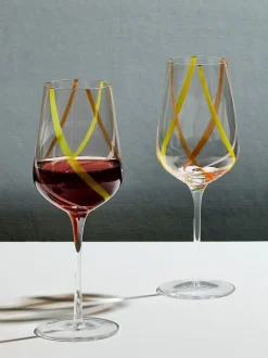 Glas*Anton Studio Designs Set van 2 Rio wijnglazen Citroengeel