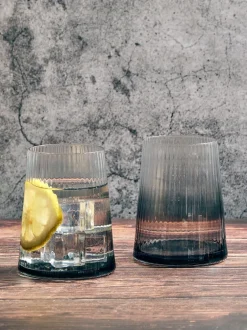 Glas*Anton Studio Designs set van 2 Empire DOF Smoke