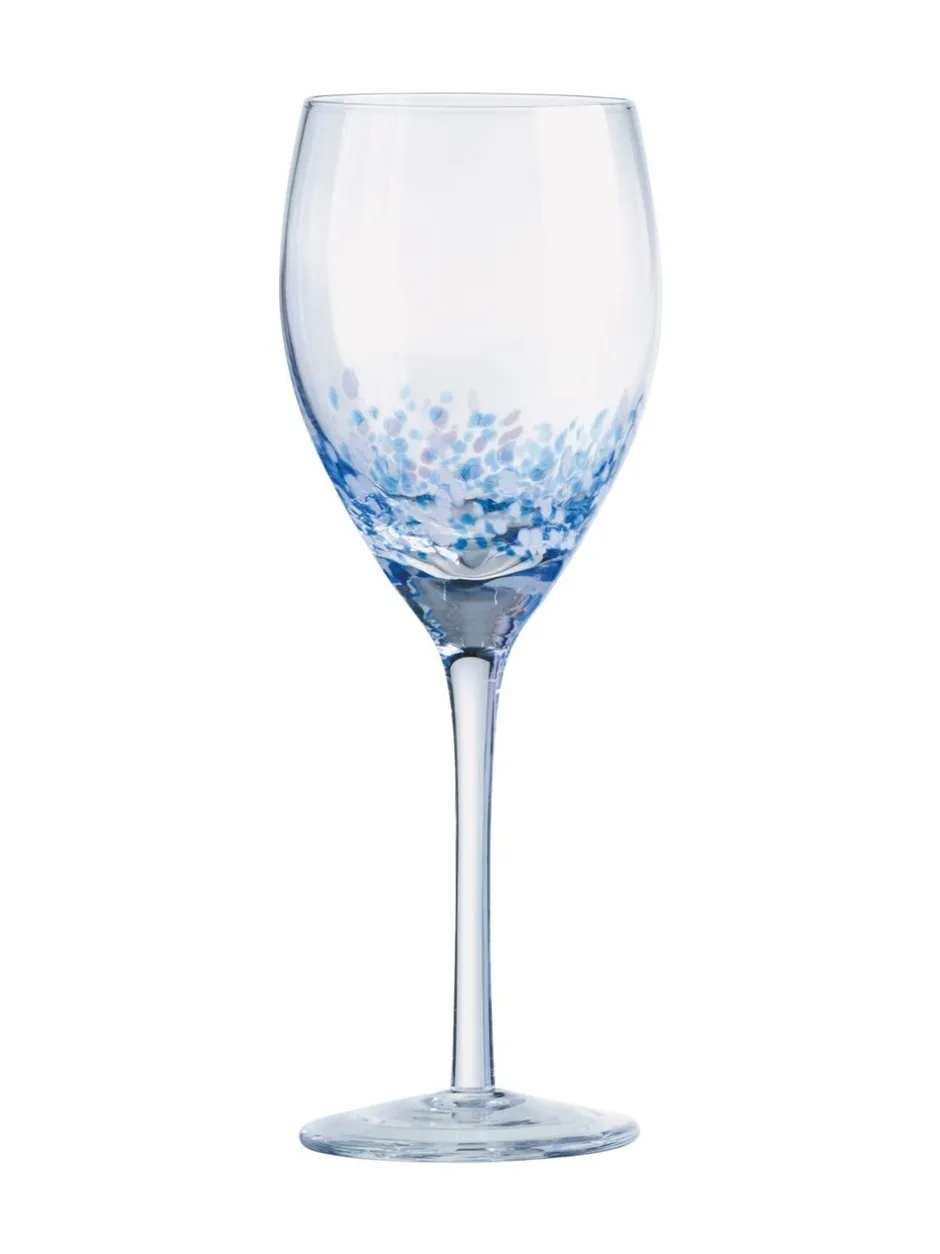 Glas*Anton Studio Designs set van 4 gespikkelde wijnglazen