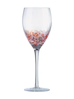 Glas*Anton Studio Designs set van 4 gespikkelde wijnglazen