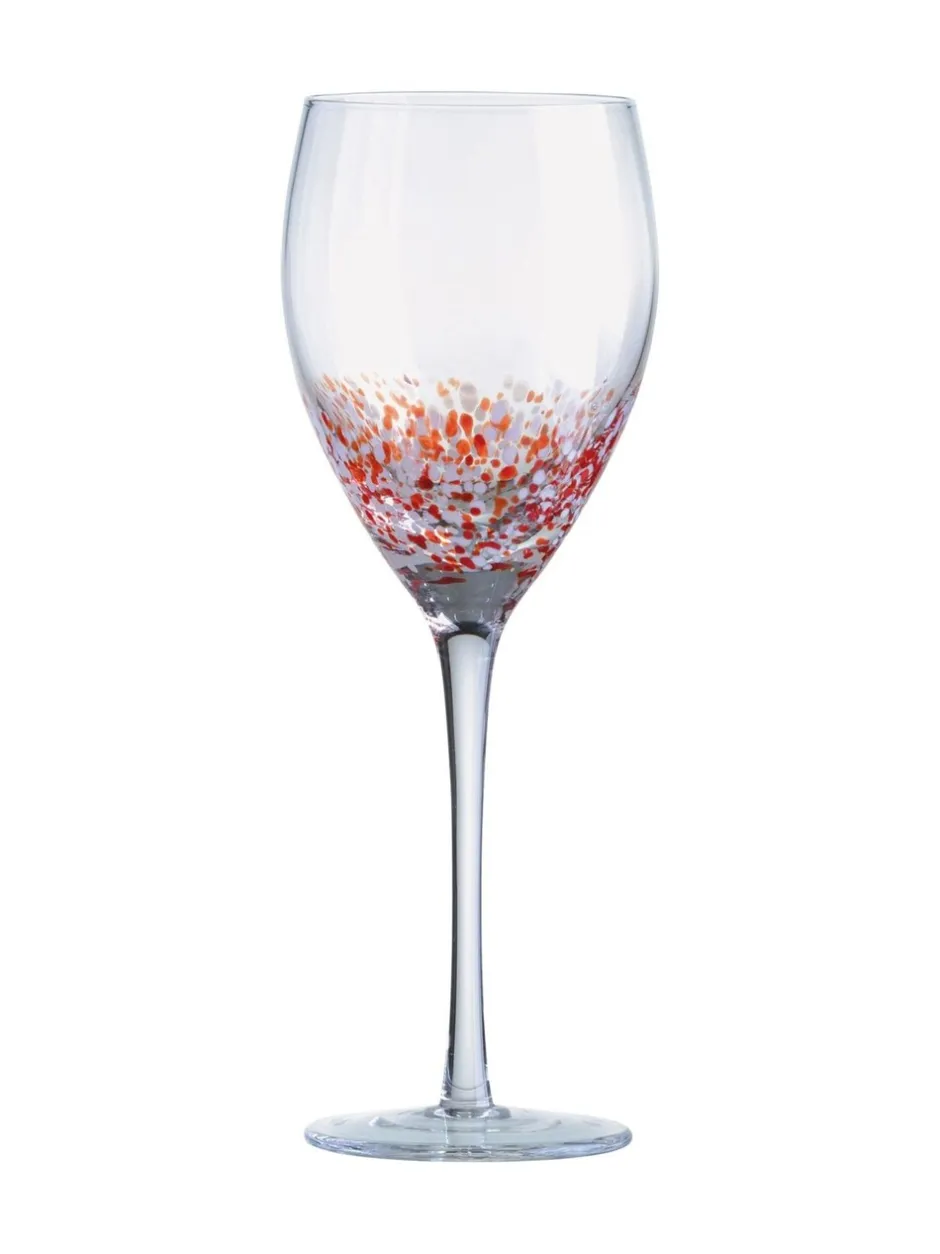 Glas*Anton Studio Designs set van 4 gespikkelde wijnglazen