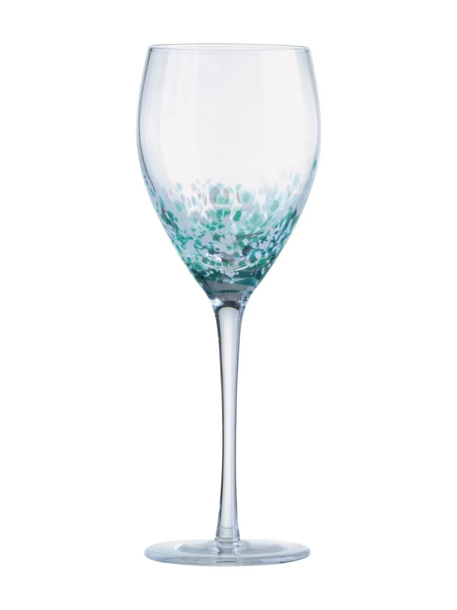 Glas*Anton Studio Designs set van 4 gespikkelde wijnglazen