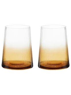 Glas|Anton Studio Designs set van 2 Empire DOF Amber
