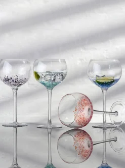 Glas*Anton Studio Designs Set van 4 Speckle Gin Glazen