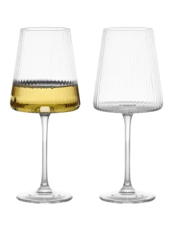 Glas|Anton Studio Designs set van 2 Empire wijnglazen Wissen