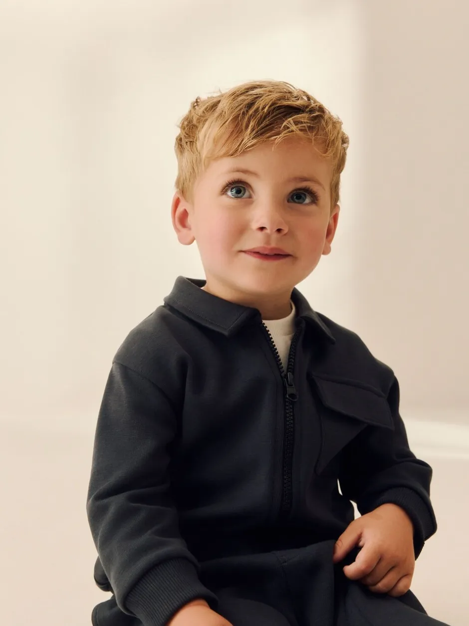 Sets En Combisets|Jassen En Jacks|Next Antraciet - 3 -delige set van T-shirt en joggingbroeken (3mnd-7jr)