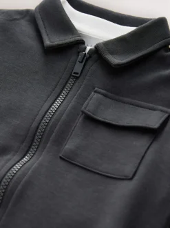 Sets En Combisets|Jassen En Jacks|Next Antraciet - 3 -delige set van T-shirt en joggingbroeken (3mnd-7jr)