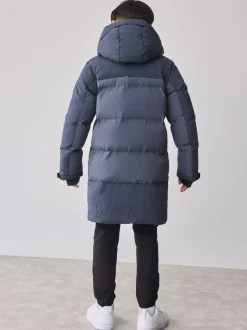 Schoolkleding|Jassen En Jacks*Baker by Ted Baker - regenbestendige gewateerde lange jas Antraciet