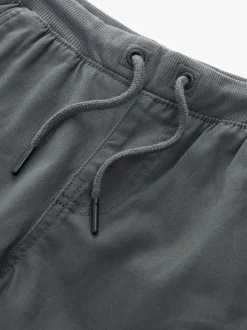 Broeken En Chino's*Next - Broek met geribde elastische taille (3-16 jr) Antraciet