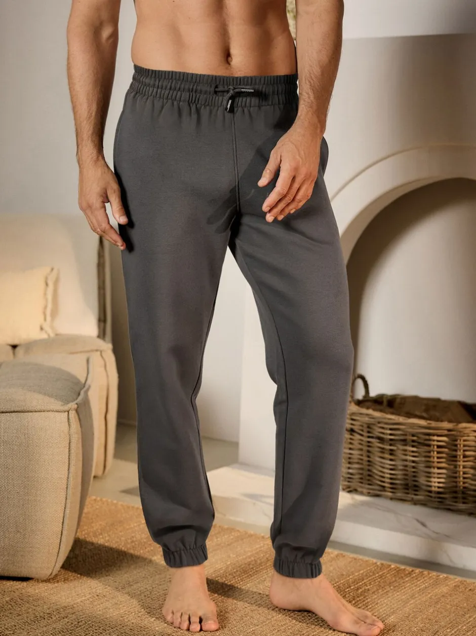 Joggingbroeken|Loungewear|Next - Brushback Heavyweight Open Joggers Antraciet