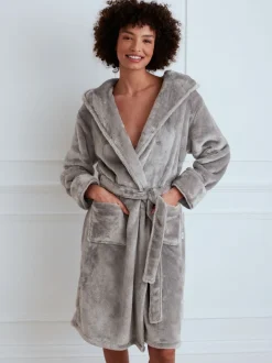 Badjassen*Chelsea Peers - - Fleece badjas Antraciet