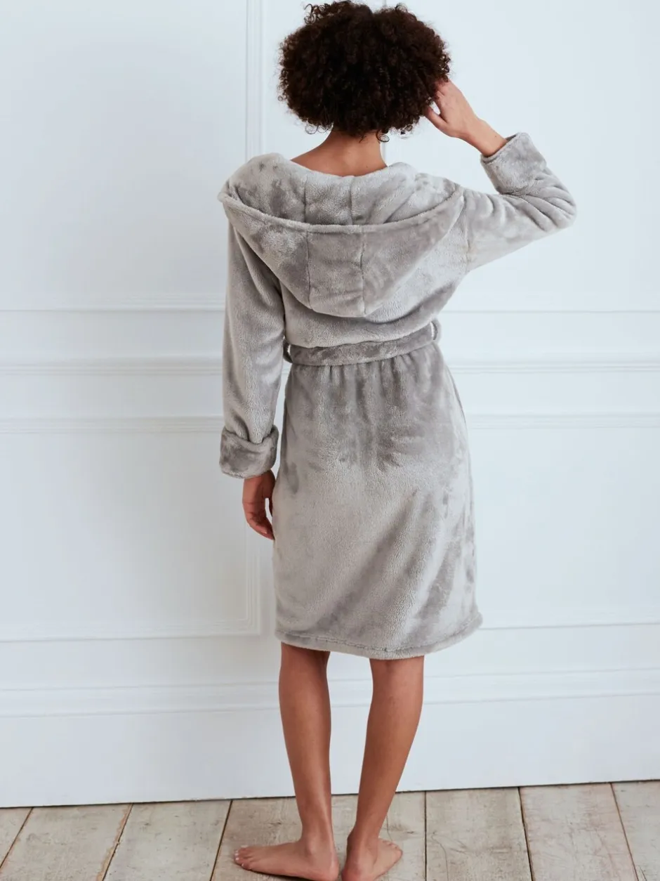 Badjassen*Chelsea Peers - - Fleece badjas Antraciet