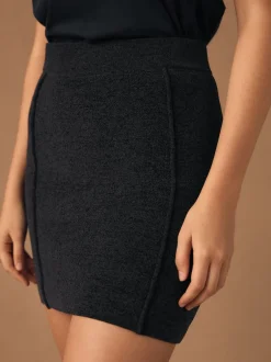 Rokken*Next Antraciet - Chenille Seam Detail Mini Skirt Co-Ord