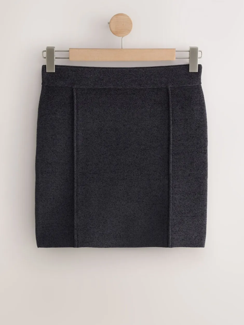 Rokken*Next Antraciet - Chenille Seam Detail Mini Skirt Co-Ord