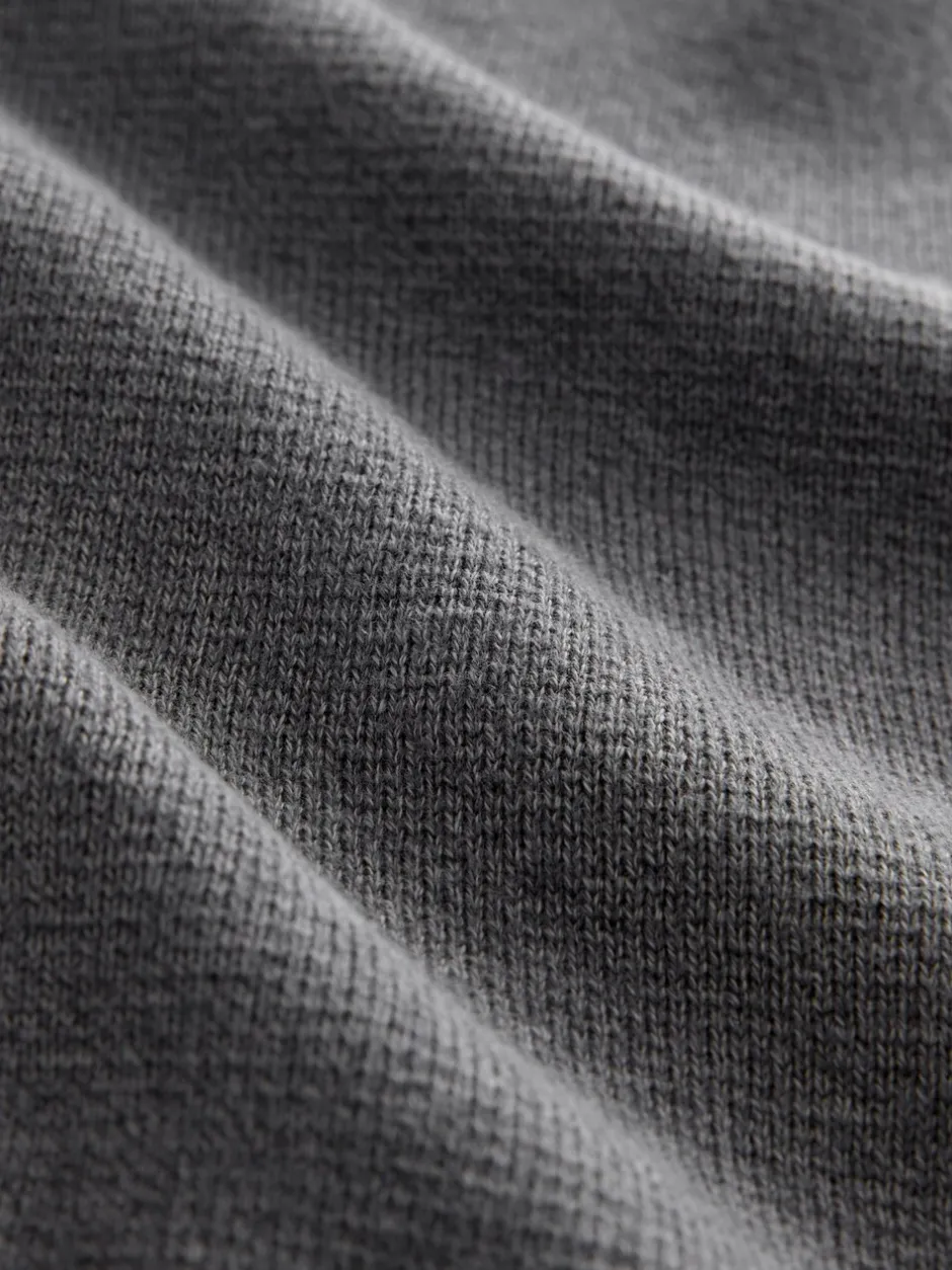 Gebreide Kleding|Next Antraciet - Effen - Regular fit 100% katoenen premium trui met korte rits