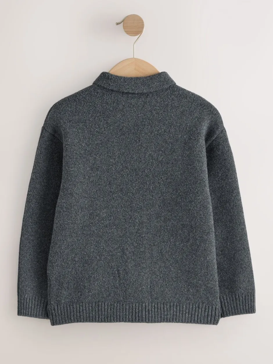 Truien En Breisels*Next - Gebreid vest (3-16jr) Antraciet