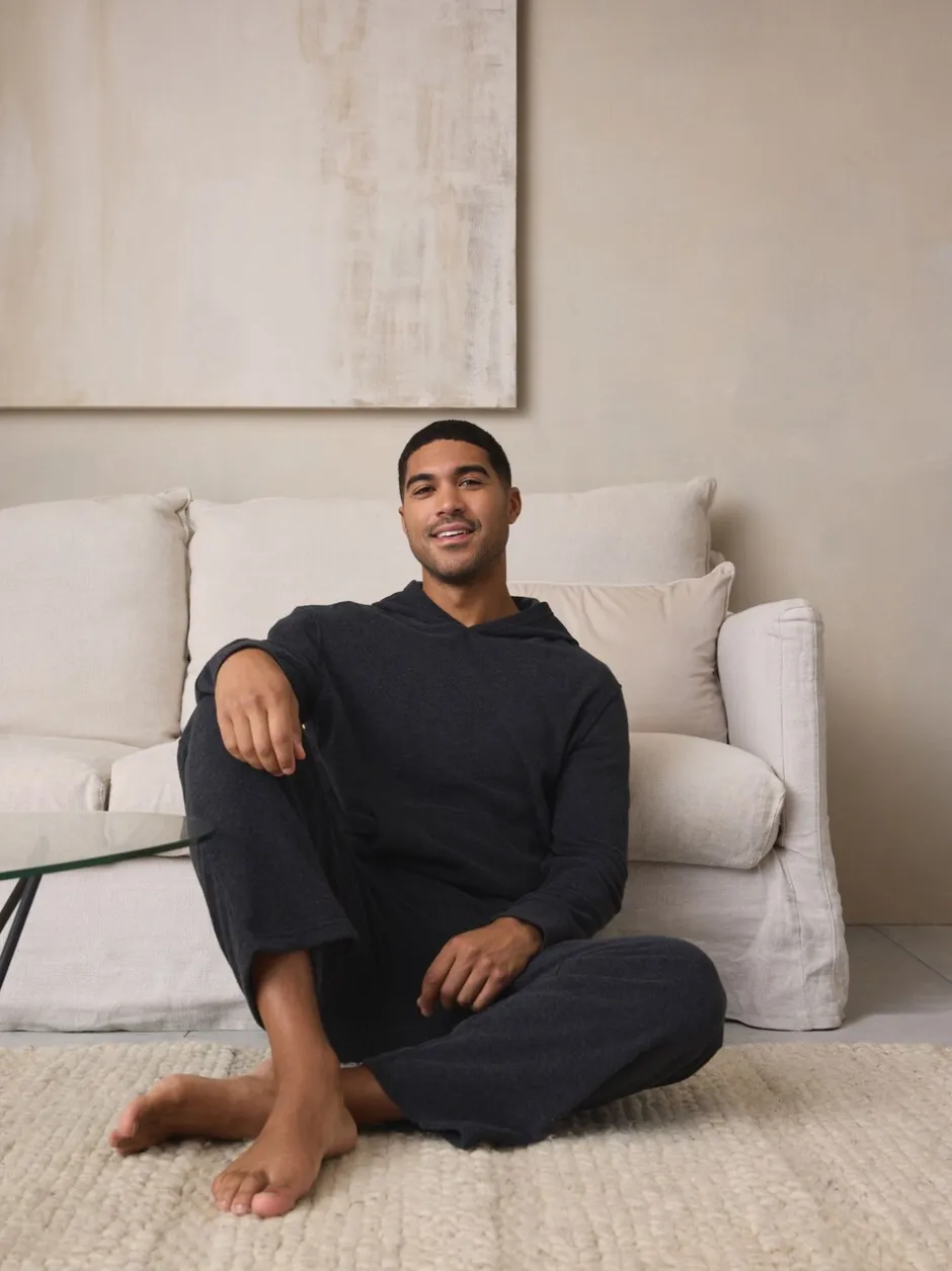 Pyjama's|Loungewear|Next Antraciet - Hooded Towelling Pyjamas Set