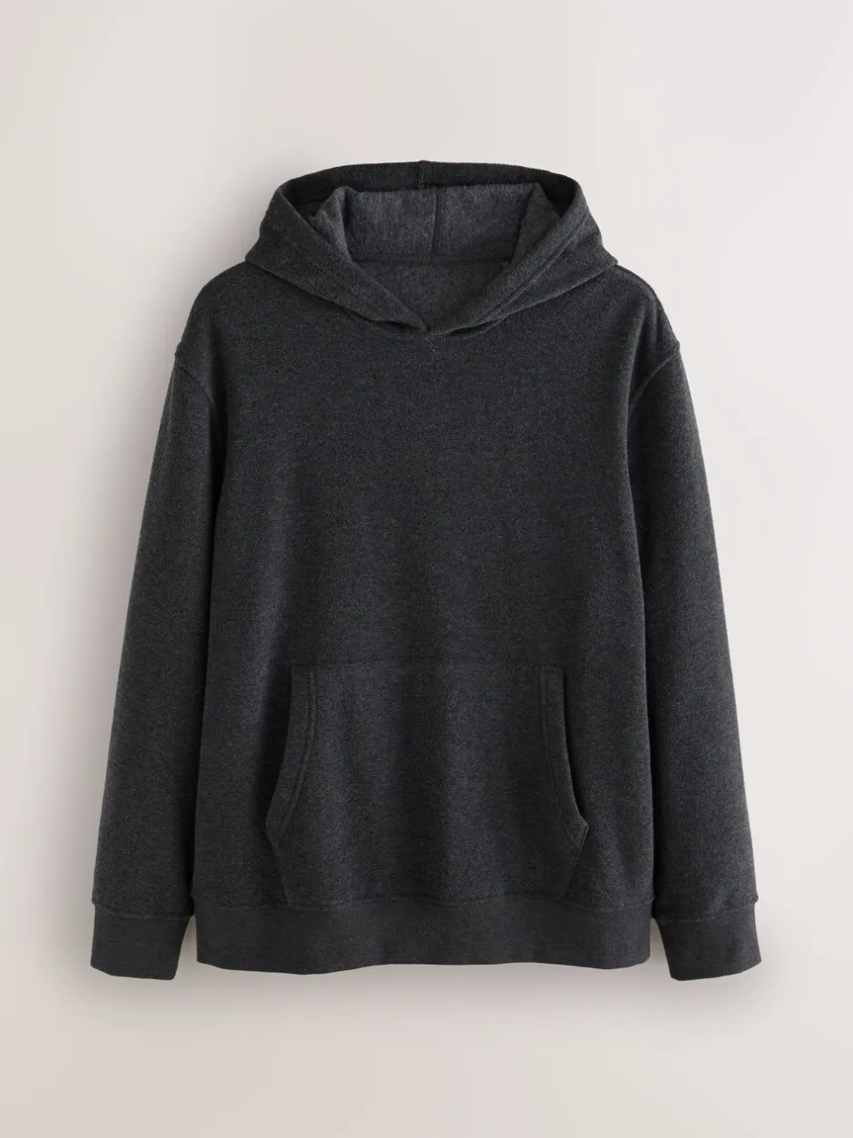 Pyjama's|Loungewear|Next Antraciet - Hooded Towelling Pyjamas Set