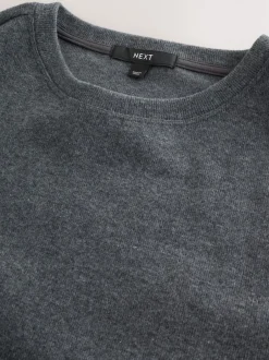 Gebreide Kleding|Jurken*Next - 2-In-1 Zacht aanvoelende trui met kanten rok Antraciet