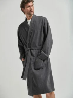 Loungewear|Kamerjassen En Badjassen|Next - Lichte badjas met wafelstructuur Antraciet