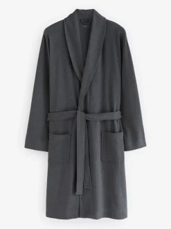 Loungewear|Kamerjassen En Badjassen|Next - Lichte badjas met wafelstructuur Antraciet