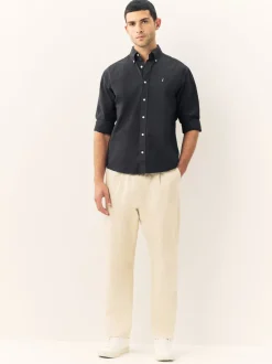 Formele Overhemden|Shirts|Next Antraciet - Normale Pasvorm - Oxford-hemd met lange mouwen