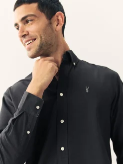 Formele Overhemden|Shirts|Next Antraciet - Normale Pasvorm - Oxford-hemd met lange mouwen