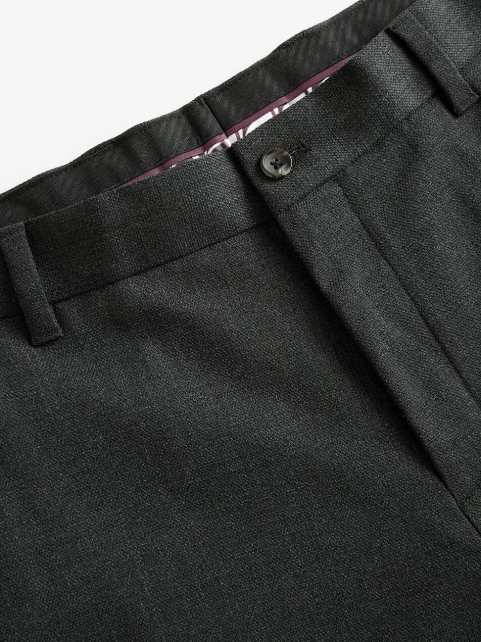 Formele Broek*Next - Normale pasvorm chique broek met wol Antraciet