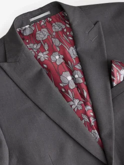 Blazers En Business-Jasjes|Pakken*Next - Normale Pasvorm - Kostuum met twee knopen: colbert Antraciet