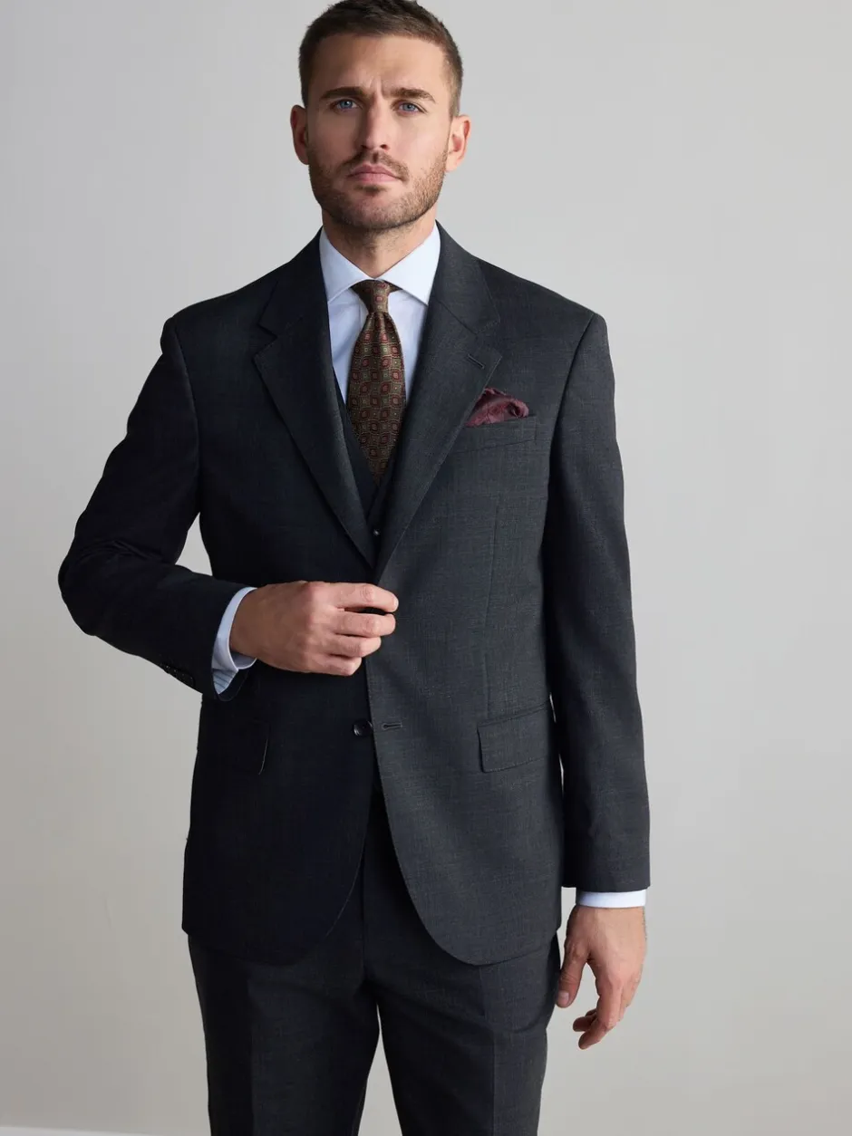 Blazers En Business-Jasjes|Pakken|Next - Regular Fit Signature Nova Fides 100% Italian Wool Suit Jacket Antraciet