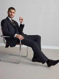 Blazers En Business-Jasjes|Pakken|Next - Regular Fit Signature Nova Fides 100% Italian Wool Suit Jacket Antraciet