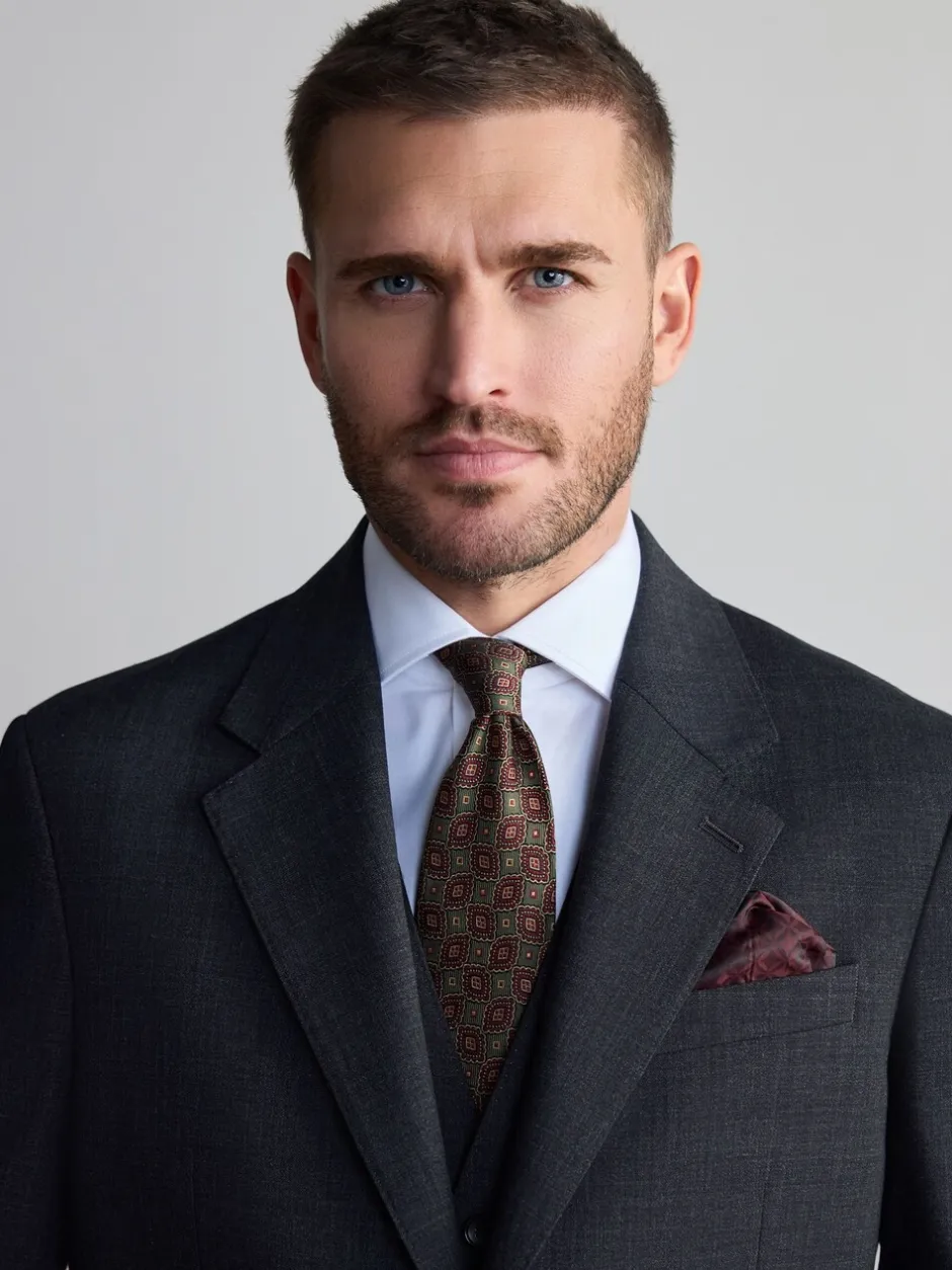 Blazers En Business-Jasjes|Pakken|Next - Regular Fit Signature Nova Fides 100% Italian Wool Suit Jacket Antraciet