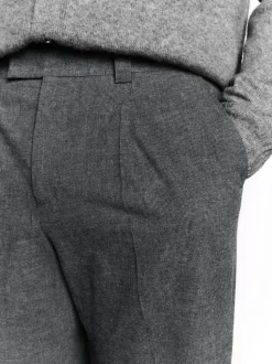 Formele Broek|Broeken En Chino's|Next - Regular Fit Smart Brushed Cotton Textured Trousers Antraciet
