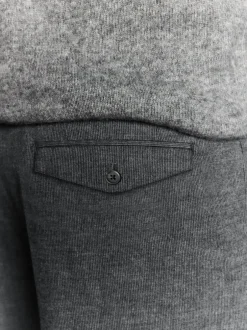 Formele Broek|Broeken En Chino's|Next - Regular Fit Smart Brushed Cotton Textured Trousers Antraciet