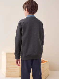 Schoolkleding|Schoolkleding*Next Antraciet - Schoolsweater met ronde hals (3-17jr)