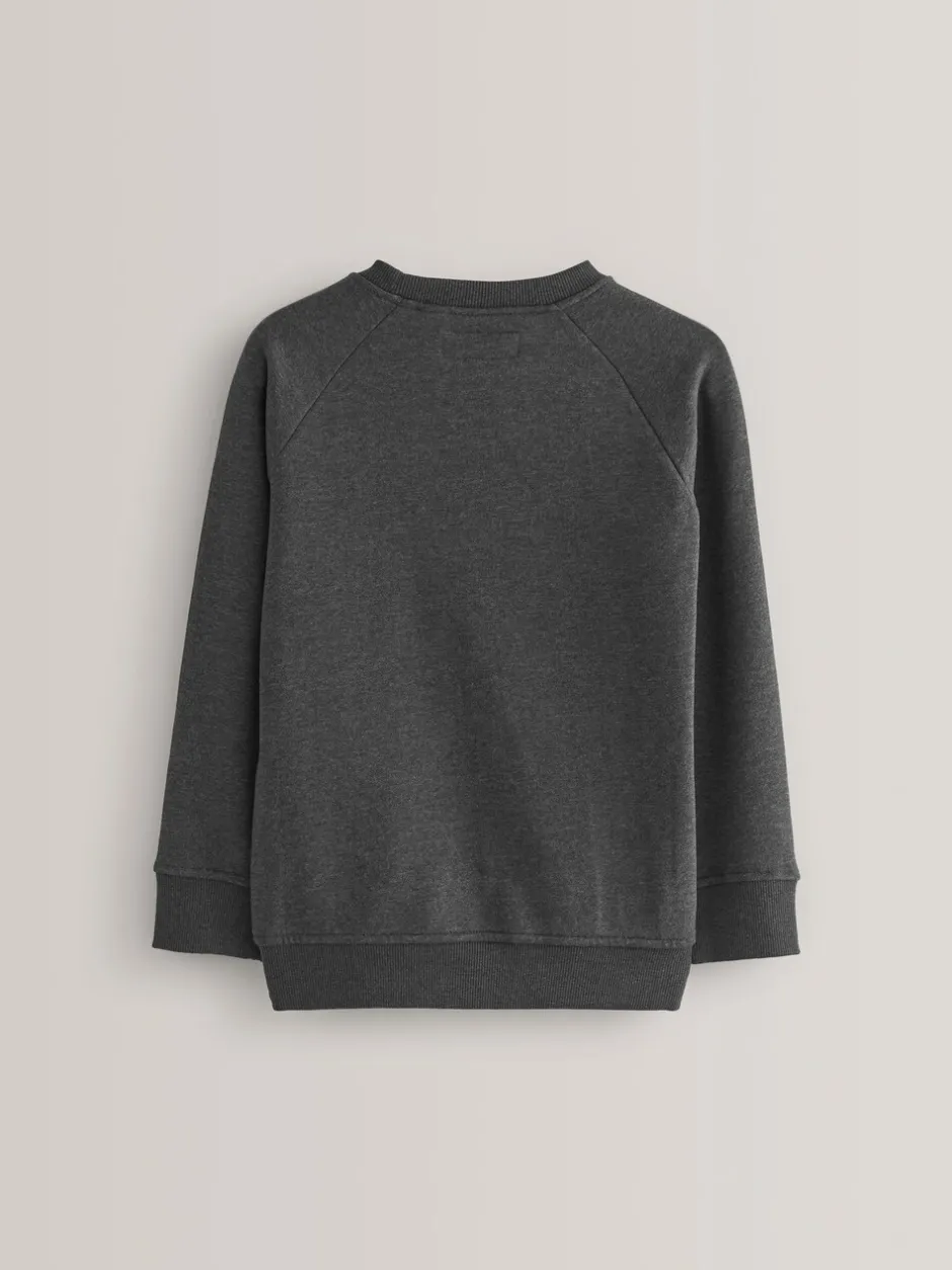 Schoolkleding|Schoolkleding*Next Antraciet - Schoolsweater met ronde hals (3-17jr)