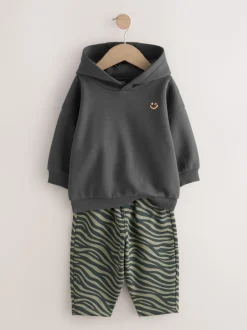 Sets En Combisets|Truien En Breisels*Next - Set met hoodie en joggingbroek (3 mnd - 7 jr) Antraciet