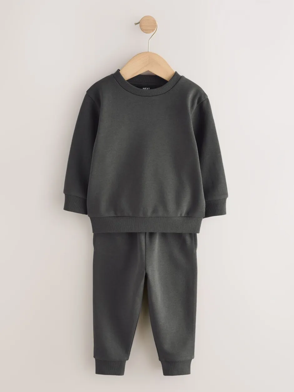 Sweaters En Hoody´S|Sets En Outfits|Next Antraciet - Set met sweatshirt en joggingbroek (3mnd-7jr)