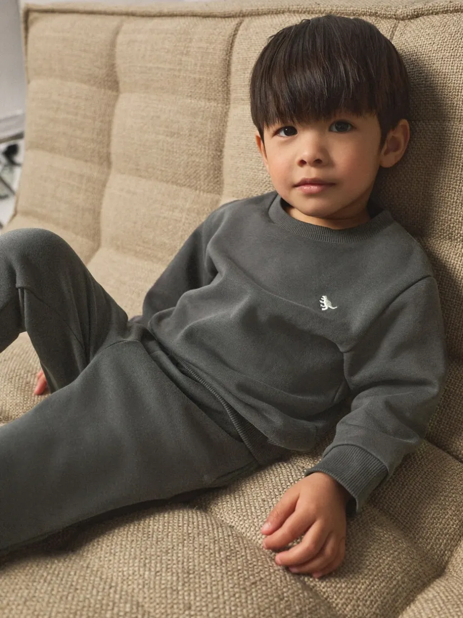 Joggingbroeken|Sets En Outfits|Next Antraciet - Set met sweatshirt en joggingbroek (3mnd-7jr)