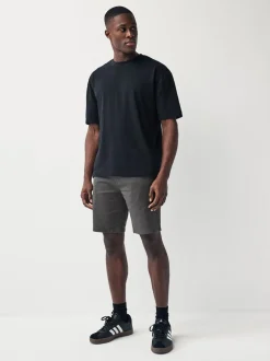 Shorts*Next Antraciet - Slim Fit - Chinoshort met stretch